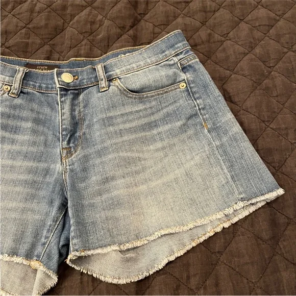J.Crew Indigo Denim Cutoff Shorts Size 27 Jean Shorts - Picture 2 of 7